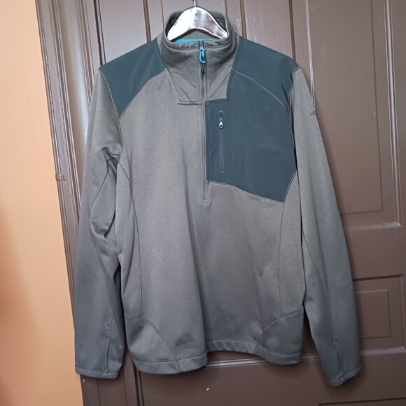 The North Face Blaze 1/2 Zip Heather Brown Gray Pullover Men's size L Jacket - Picture 12 of 12